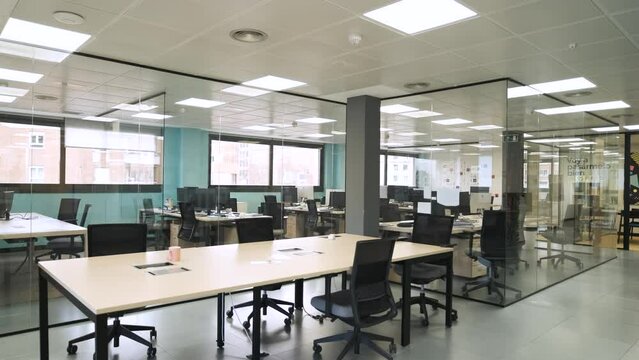 Interior of spacious contemporary workspace
