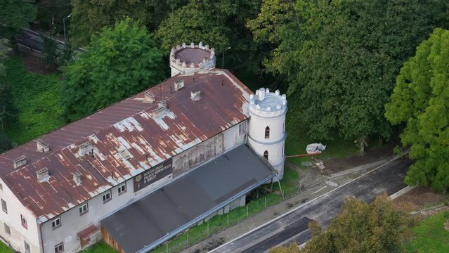 Beautiful Palace Bircza Bircza Aerial View Poland