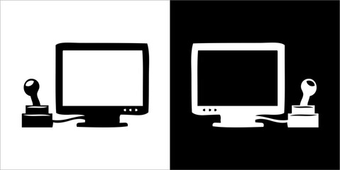 Illustration vector graphics of video game icon