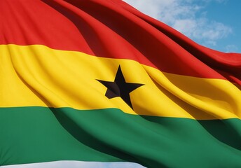 Waving Ghana flag