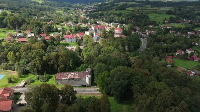 Beautiful Landscape Palace Bircza Bircza Aerial View Poland