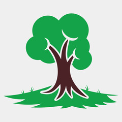 tree vector icon isolated on white background