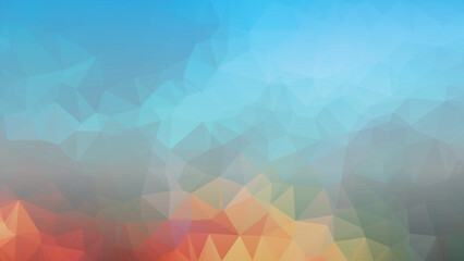 Fototapeta premium Low poly abstract colorful background, trendy, geometric, cyber polygonal wallpaper