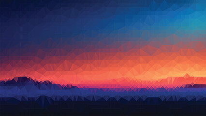 Vector Low poly abstract blue and orange background, trendy, geometric, business luxury polygonal wallpaper