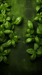 basil green background