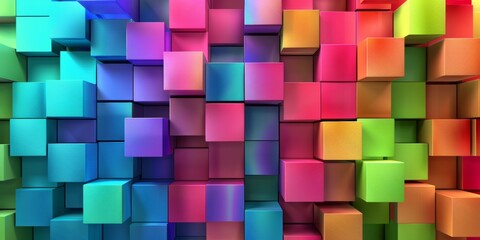 A colorful image of blocks in various colors - stock background.