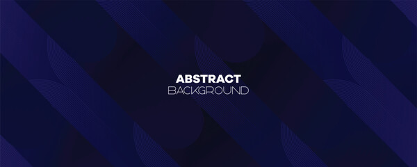 Abstract Dark Blue Waving circles lines Technology Banner Background. Modern Navy Blue gradient with glowing lines shiny geometric diagonal shape for brochure, cover, poster, banner, website, header