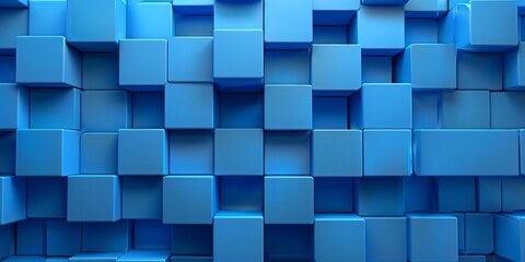 A blue background with a lot of blue cubes - stock background.