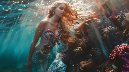 mermaid in the water