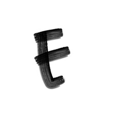Black Grunge Brush Drawing Alphabet