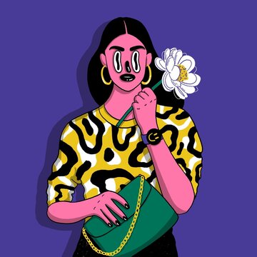 Woman with a flower