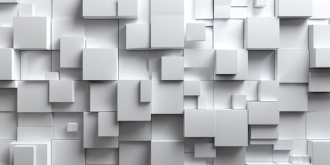 A wall made of white blocks with a gray texture - stock background.