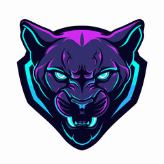 Vector esports logotype puma on white background, logo puma, icon puma, sticker puma, symbol puma, emblem puma, leopard, panther, cheetah, jaguar, tiger, lion