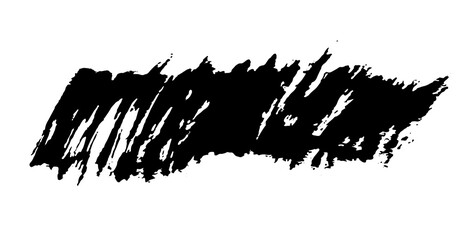 black staine brush, grunge banner, hand drawn splash. Grunge badge brush, hand drawn black