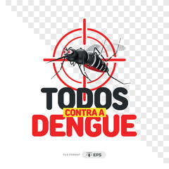 Logo campanha todos contra a dengue - obrazy, fototapety, plakaty