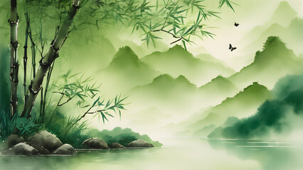 ching ming Festival painting for design background 16