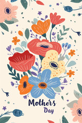 Illustration for Mother's Day. Flat illustration for banners, cards, etc
