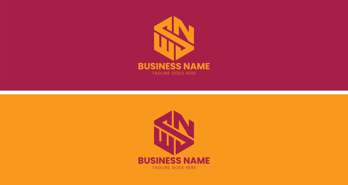 Creative ESN logo and WST Logo Design in Hexagon shape for a Modern Brand Identity