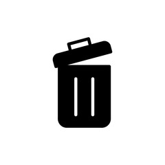 Trash icon vector isolated on white background. trash can icon. Delete icon vector