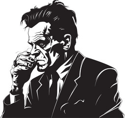 Smoking Sophistication: Frenkestein Cannabis Vector Black Logo Raise the Bar: Frenkestein Smoking Cannabis Black Icon Design