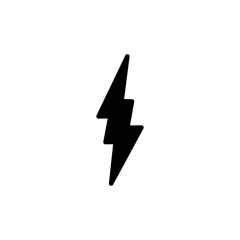 Lightning icon vector isolated on white background. Bolt icon vector. Energy and thunder electric icon