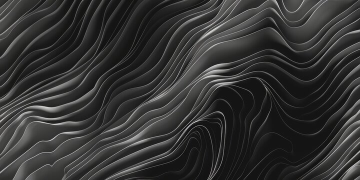 A black and white image of a wave with a lot of dots - stock background.