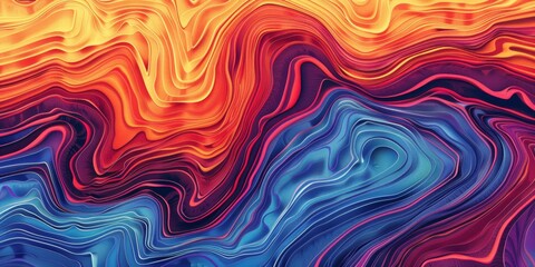 Obraz premium A colorful abstract painting with a blue and red swirl - stock background.