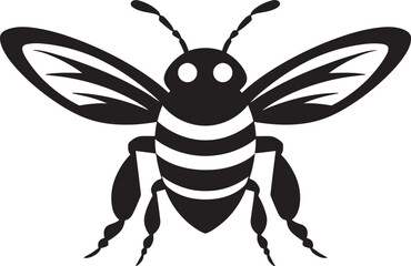Unleash the Swarm: Hornet Mascot Black Logo Icon Iconic Sting: Hornet Mascot Vector Design Unveiled