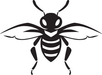 Bold Wings: Hornet Mascot Vector Black Logo Design Power of the Hive: Hornet Mascot Black Logo Icon Unveiled