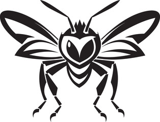 Buzzing Brilliance: Hornet Mascot Vector Design Unveiled Flight of Excellence: Hornet Mascot Black Logo Icon