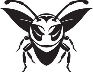 Sting in Style: Hornet Mascot Black Logo Icon Unveiled Dynamic Sting: Hornet Mascot Vector Black Logo Icon