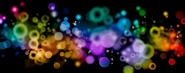 Abstract colorful light blurs background