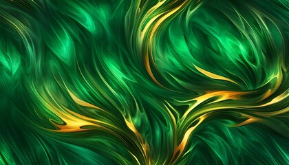 Green and gold flames, abstract background
