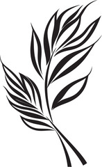 Fototapeta na wymiar Vibrant Flora Essence: Onekine Tropical Leaves Vector Design Exotic Oasis: Onekine Tropical Plant Leaves Black Icon
