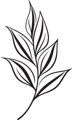 Serene Foliage Elegance: Onekine Tropical Leaves Vector Icon Botanical Bliss: Onekine Exotic Plant Black Logo