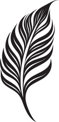 Serene Foliage Elegance: Onekine Tropical Leaves Vector Icon Botanical Bliss: Onekine Exotic Plant Black Logo
