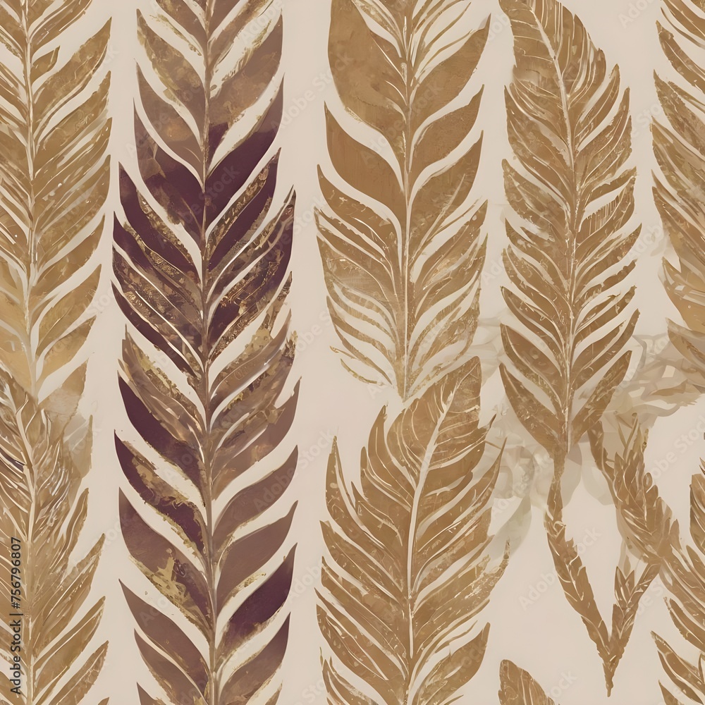 Poster a feathers seamless pattern, generative ai