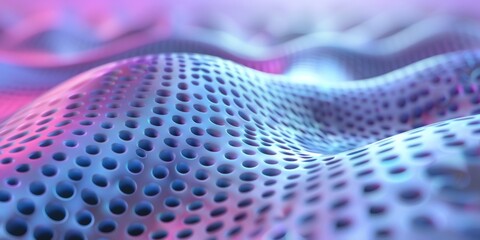 A blue and purple image of a wave with many small dots - stock background.