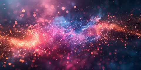 Fototapeta premium A colorful galaxy with a purple and blue swirl - stock background.