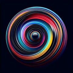 spiral of different colors with a black background
