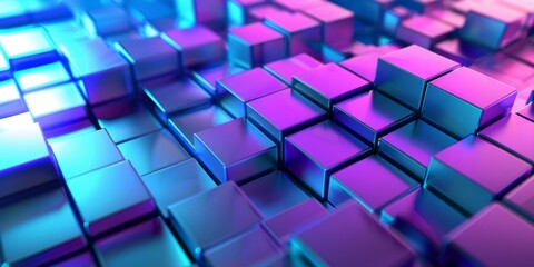 A colorful image of blocks with a blue background - stock background.