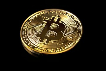 Cryptocurrency golden bitcoin coin. Cryptocurrencies. Business