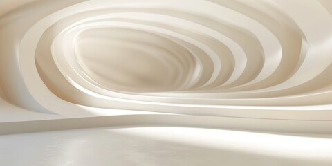 A white room with a spiral design - stock background.