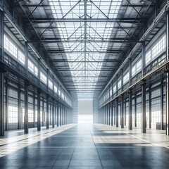 view of an empty hangar