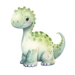 Naklejka premium Dinosaurs Watercolor Nursery