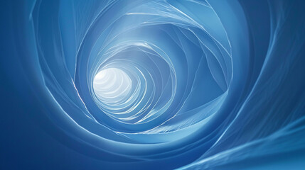 Luminous azure tubes intersect, blending nature's artistry with digital design.