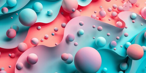 A colorful background with many small spheres of different colors - stock background.