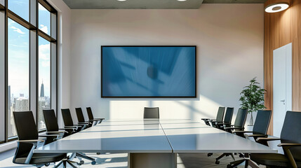 Sleek Modern Meeting Room with Stylish Furniture and Contemporary Office Design