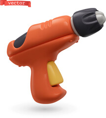 Drill, screwdriver 3d vector icon - 756803807