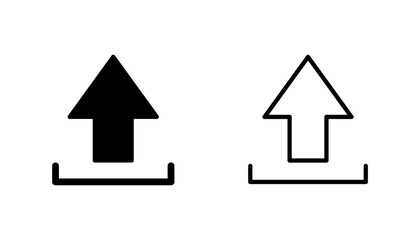 Upload icon set. load data symbol